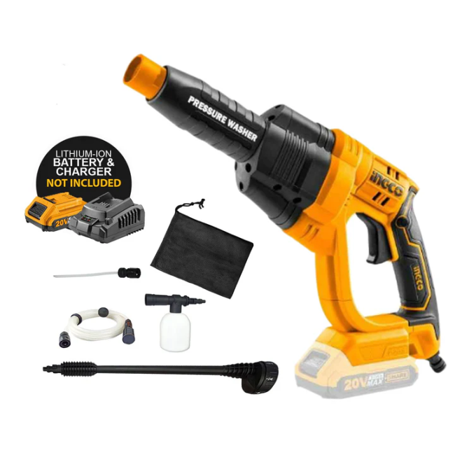 Ingco 20V Li-Ion Cordless Pressure Washer Skin HTP-CPWLI2008