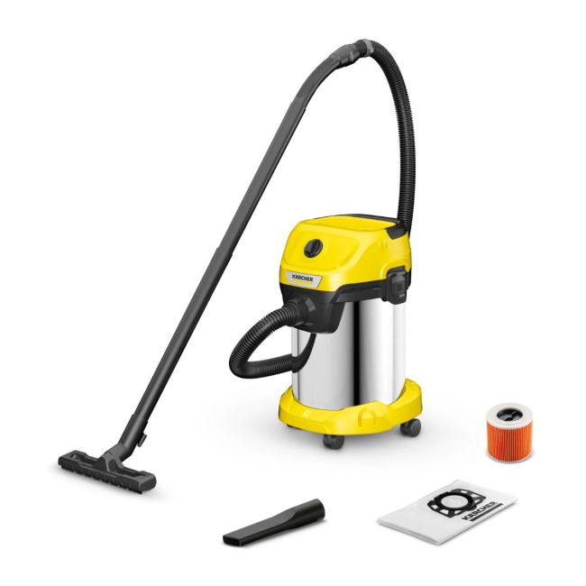 Karcher Vacuum Cleaner Wet & Dry 19 Litre 2m Hose WD3S 1.628-144.0