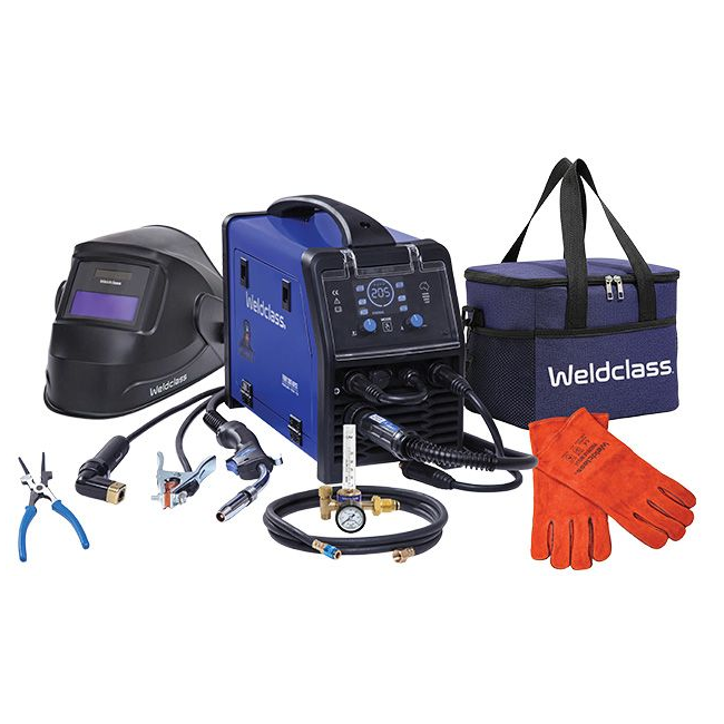 Weldclass FURY 205MPST 205Amp Pulse MIG/Stick/TIG Welder Combo Kit WFY205MK1