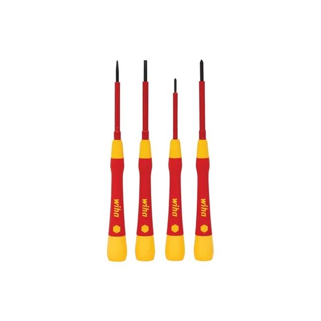 Wiha 4PC 1000V Insulated Screwdriver Set - Picofinish WH-44847
