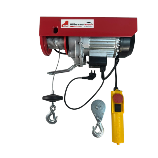 Millers Falls Electric Hoist Winch 500W 125 to 250kg Capacity WHPA250