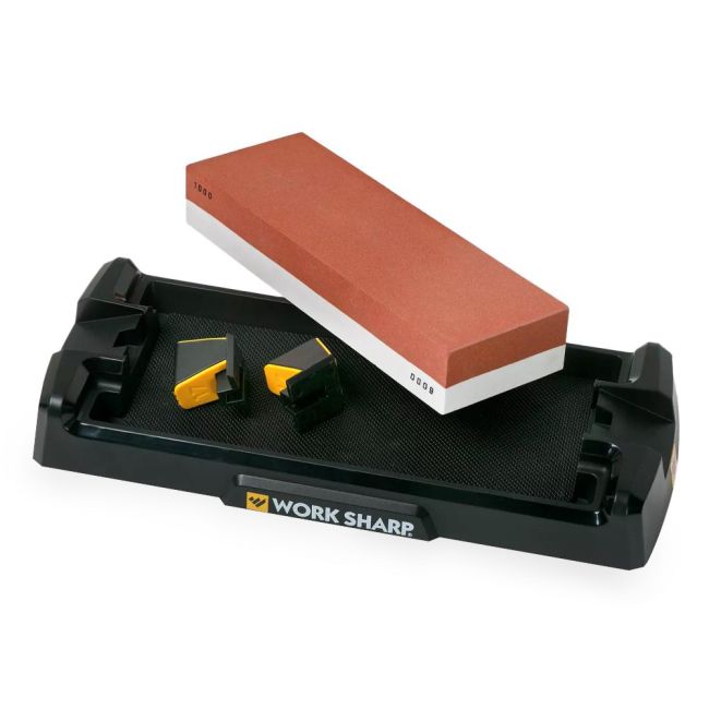 Work Sharp Bench Whetstone Sharpener Dual-Grit Water Stone WSBCHWHT-I