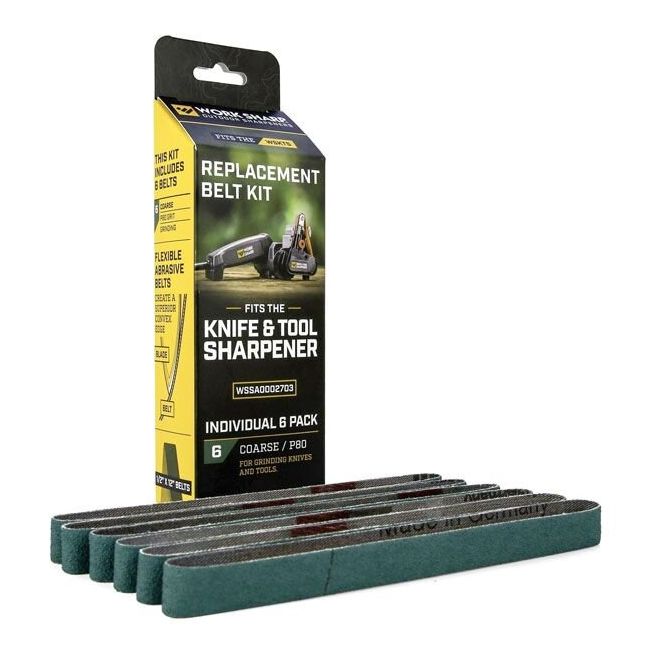 Worksharp 6PC P80 Grit Belt to Suit WSKTS WSSA0002703