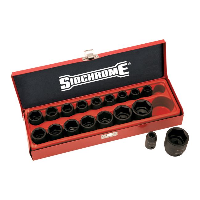Sidchrome 18Pc 1/2"Drive Impact Socket Set XS418M