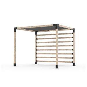 Toja Grid 2.44 x 3.05m Pergola Kit W/ Post Wall & Shade GK-PW0810GR13