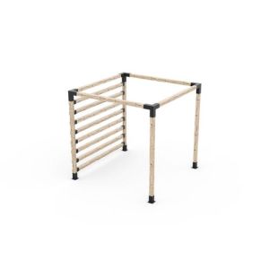 Toja Grid Pergola Kit W/ Post Wall GK-4X4SPW-NS