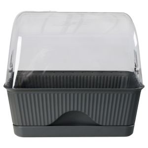 Backyard Farmer Lula Mini Greenhouse Grey 10160448