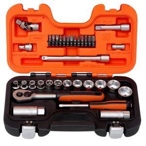 Bahco 34PC 1/4 & 3/8" DR Socket Set S330AF