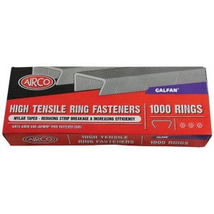 Airco 19mm High Tensile Galvanised Ring Fasteners 1000 Pack RF00202
