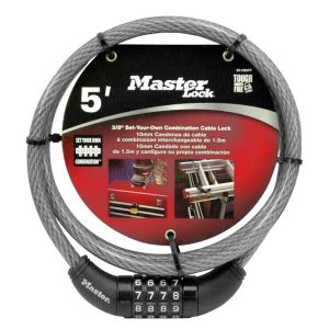 Master Lock Cable Lock 1.5m 10mm Width Braided Steel 8119DPF