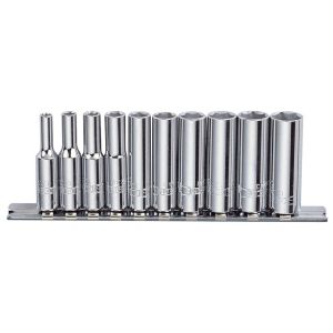 Sidchrome Socket Set 10 Piece 1/4â€³ Drive Deep 12230
