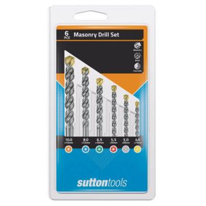 Sutton Tools Drill Bit Set 6 Piece Masonry Brick Concrete D600SMD2