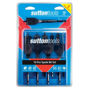 Sutton 10PC 10-38MM D501 Supabore Spade Bit Set D501SS10
