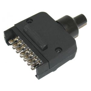 AutoKing TC2141BL Trailer Connector 7 Pin Flat Male Socket ABS Housing TC2141BL