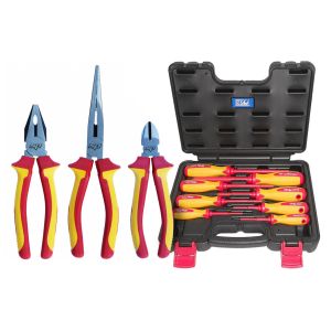 SP Tools Premium Insulated Electrical Screwdriver & Plier Bundle SP34042B