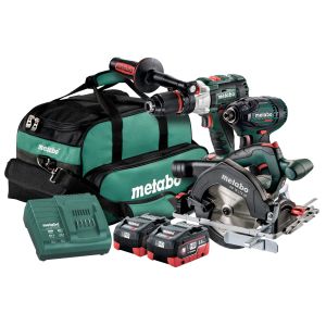 Metabo 3pc Tool Kit Circular Saw Impact Driver Hammer Drill  5.5Ah AU68306955