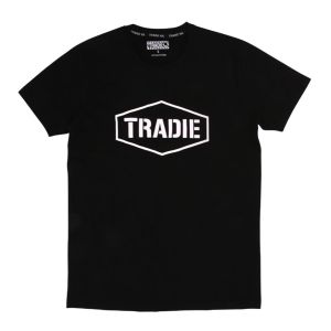 Tradie MJ3720ST/XXL Tee T-Shirt XX-LARGE BLACK Cotton/Polyester MJ3720ST/XXL