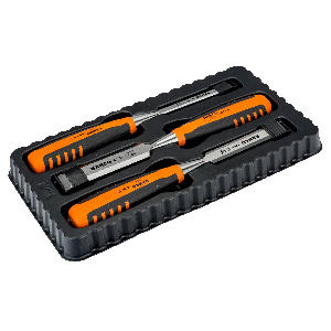 Bahco 3PC 12-25MM Rubberised Handle Chisel Set 424P-S3-EUR
