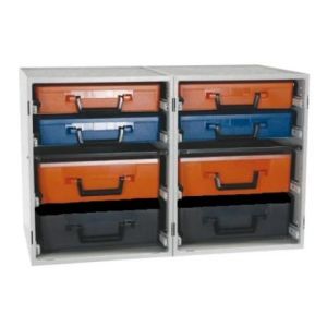 Wattmaster RolaCase Dual Enclosed Cabinet Kit 8x Drawers Plus 8x Carry Cases WATRCDK5/C