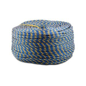 Wattmaster Pulling Rope Telstra Blue / Yellow 6mm X Length 400m Coil 665kg Breaking Strain WATPLTELSTRA