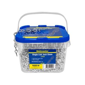 Wattmaster Jack Chain 2.5mm Single Link Galvanised 30m 7kg Limit WATJCB