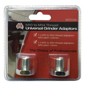 DTA Grinder Thread Adaptor M10 To M14 2 Pc 1.25mm And 1.5mm Thread Pitch M1014A