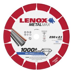 Lenox 1985496 Metal Cut Off Disc 9"  230x2.1x35mm MetalMax Diamond 1985496
