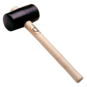 Thor Black Rubber Mallet 800G (1-3/4LB) Wood Handle TH954