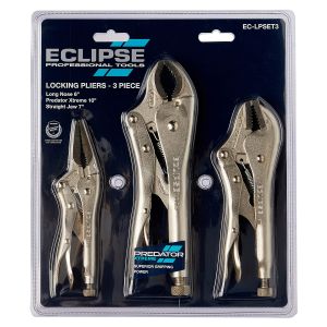 Eclipse 3PC Locking Pliers Set Chrome Molybdenum EC-LPSET3