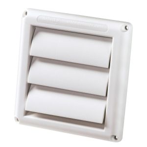 Deflecto HSR6W Wall Vent Gravity 150mm WHITE Louvred HSR6W
