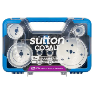 Sutton 16-111mm Plumber Pro Bi-metal Holesaw Set - Metal/Wood - 12 Piece H125SP12A