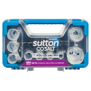 Sutton 12pc Bi-Metal Holesaw Set 16–51mm Metal & Wood Cutting Kit H125SG12A