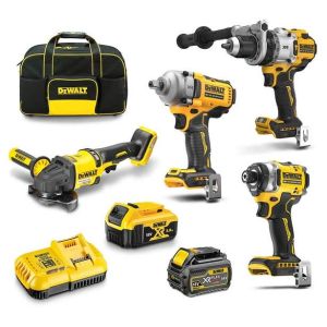 DeWALT 18V/54V 5.0Ah/6.0Ah 4 Piece Brushless Combo Kit DCZ407P1T1-XE