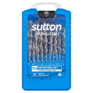 Sutton 1-13mm Hss Bright Xtreme Precision XP Bullet Drill Jobber Set - 25 Piece D220SM25