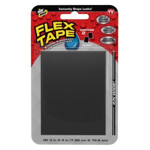 FLEX TAPE TFSBLKMINI Strong Rubberised Waterproof 765 x 102mm BLACK Patch Bond Seal TFSBLKMINI