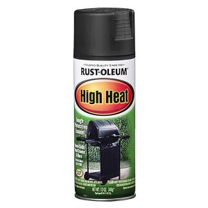 RUST-OLEUM 7778830 High Heat Spray Paint 340GM 12oz Indoor/Outdoor BARBQBLACK 7778830
