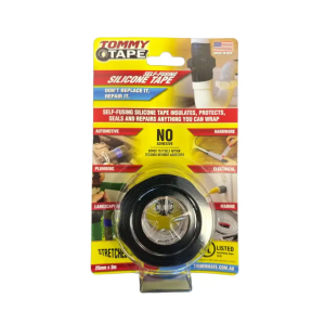 Tommy Tape 25mm x 3m Silicone Black TTBL