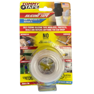 Tommy Tape 25mm x 3m Silicone White TTWH