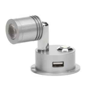 Powertech Reading Light Cool White 10-30DC 2.5W Silver Dimmable SL2380
