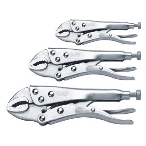 888 Tools Pliers Set 3 Piece Locking Curved Jaw T832921