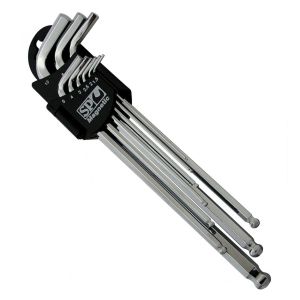 SP Tools Hex Allen Key Set 9PC Magnetic Metric Chrome SP34511