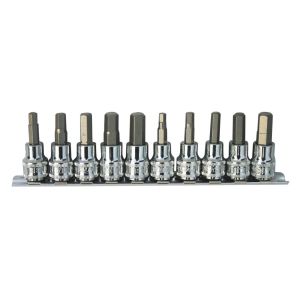 SP Tools 10PC 1/4" & 3/8"DR SAE Inhex Socket Rail Set SP20546