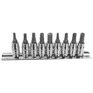 SP Tools 9PC 1/4" & 3/8"DR Metric Inhex Socket Rail Set SP20545