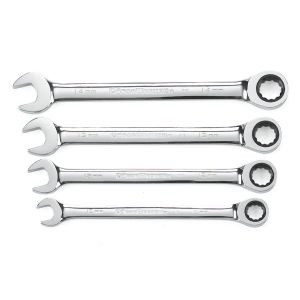 GearWrench Wrench Set 4 Piece METRIC 12 Point Combination Ratcheting 9404