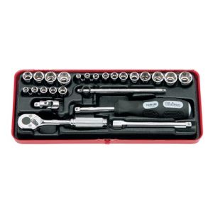 Koken Socket Set 1/4Dr AF/Met 6PT (25PCS) KO2201AM