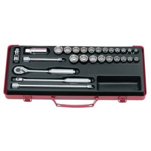 Koken Socket Set 3/8Dr 7-22MM+3/8-7/8AF(27PCS) KO3206AM