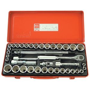 Koken Socket Set 1/2Dr 12PT AF/Met (40PCS) KO4239AM