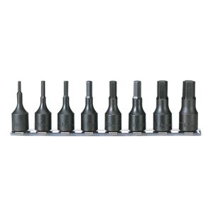 Koken 8PC 3/8"Dr 1/8"-1/2" AF Inhex On Rail Socket Set KORS3012A52/8