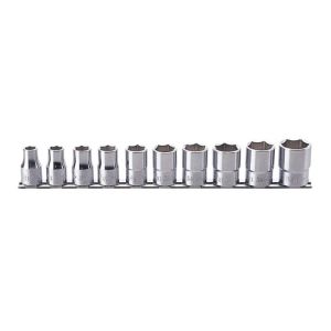 Koken 10PC 1/2"Dr 12PT AF Socket Set (3/8" 15/16" Af) On Rail KORS4405A/10