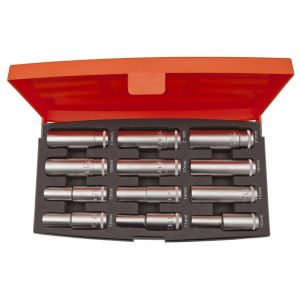 Bahco 1/2" DR Deep Socket Set S1612L